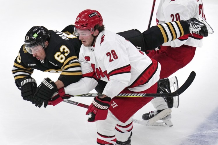 APTOPIX Hurricanes Bruins Hockey