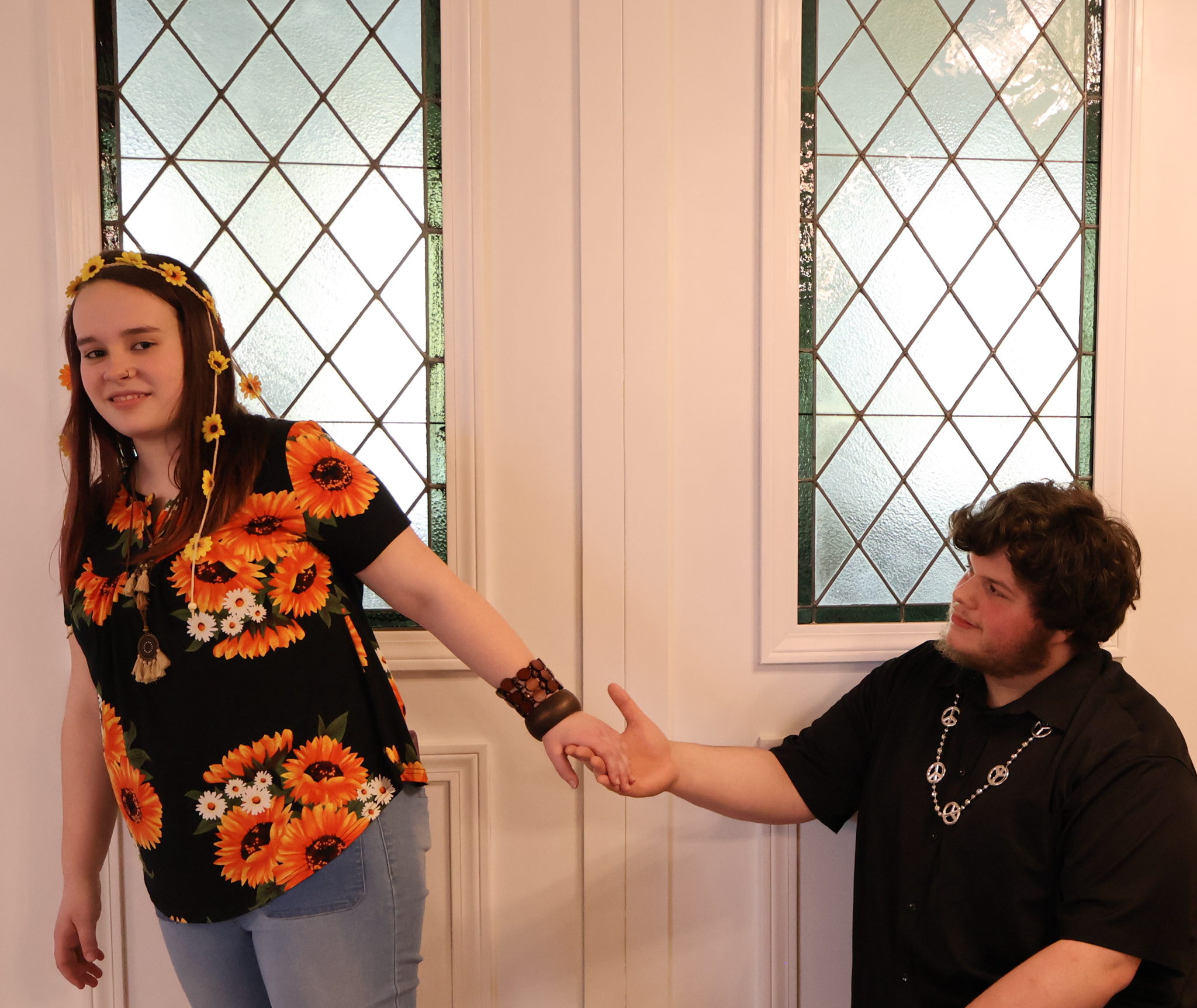 Photo: Tammy Werber and Kenzie Burton-Wing,  play the twin servants both named Dromio, who work for twin brothers both named Antiphilous,  separated as babies now accidently reunited in comedy.Photo: James Sweet plays Pinch the self proclaimed doctor is hired cure the madness of confused twins. Photo: Persais Jencks plays Adrianna  who confuses her husband's unknown twin Antiphilous of Syracuse, played by Joseph Page, for her husband. All Photo by Shana Page